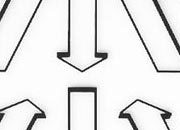 trasferibilir41 Frecce, NERO. Trasferelli-Trasferibili R41 in fogli 9x25cm. p. 243 .