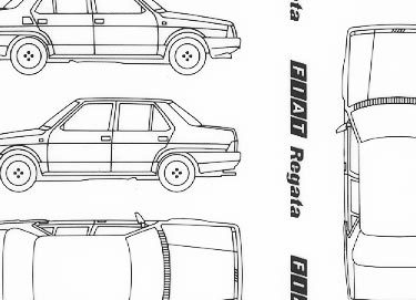 trasferibilir41 Fiat Regata, Argenta, NERO. Trasferelli-Trasferibili R41 in fogli 9x25cm R41GRI1001N.