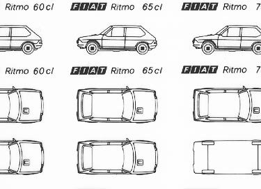 trasferibilir41 Fiat Ritmo, Fiat 132, NERO. Trasferelli-Trasferibili R41 in fogli 9x25cm R41GRI1026N.