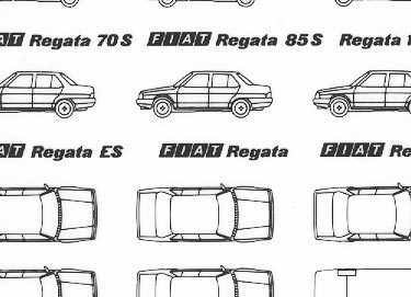 trasferibilir41 Fiat Regata, Argenta, NERO. Trasferelli-Trasferibili R41 in fogli 9x25cm R41GRI1027N.