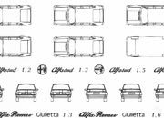 trasferibilir41 Alfasud, Giulietta, NERO. Trasferelli-Trasferibili R41 in fogli 9x25cm R41GRI1029N.