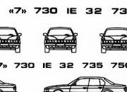 trasferibilir41 BMW 5, BMW 7, NERO. Trasferelli-Trasferibili R41 in fogli 9x25cm. p. 623 R41GRI1044N.