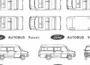 trasferibilir41 Ford autobus, NERO. Trasferelli-Trasferibili R41 in fogli 9x25cm R41GRI1201N.