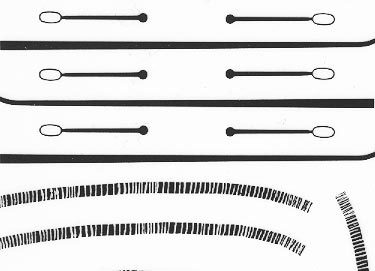 trasferibilir41 Frenate, Lampioni, NERO. Trasferelli-Trasferibili R41 in fogli 9x25cm .