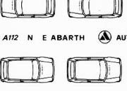 trasferibilir41 Autobianchi A112, NERO. Trasferelli-Trasferibili R41 in fogli 9x25cm. p. 621 R41GRI1257N.