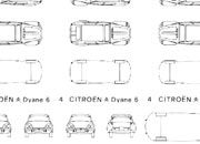 trasferibilir41 Citroen Dyane 6, DS 20, NERO. Trasferelli-Trasferibili R41 in fogli 9x25cm R41GRI1260N.