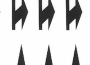 trasferibilir41 Segnaletica frecce, NERO. Trasferelli-Trasferibili R41 in fogli 9x25cm. p. 610 .