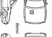 trasferibilir41 Fiat Ritmo, NERO. Trasferelli-Trasferibili R41 in fogli 9x25cm. p. 613 R41GRI1289N.
