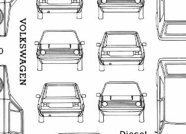 trasferibilir41 Volkswagen Golf, NERO. Trasferelli-Trasferibili R41 in fogli 9x25cm R41GRI1291N.