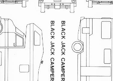 trasferibilir41 Camper, NERO. Trasferelli-Trasferibili R41 in fogli 9x25cm  R41GRI1299N