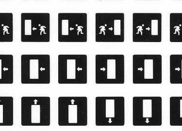 trasferibilir41 Segnaletica di sicurezza, NERO. Trasferelli-Trasferibili R41 in fogli 9x25cm .