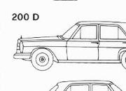 trasferibilir41 Maggiolone, Mercedes, NERO. Trasferelli-Trasferibili R41 in fogli 9x25cm. p. 615 .