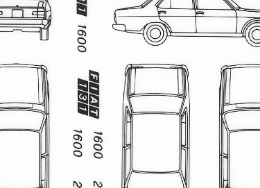 trasferibilir41 Fiat 131, Campagnola, NERO. Trasferelli-Trasferibili R41 in fogli 9x25cm R41GRI334N.