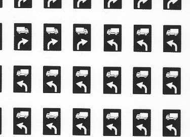 trasferibilir41 Segnaletica stradale, NERO. Trasferelli-Trasferibili R41 in fogli 9x25cm R41GRI464N.