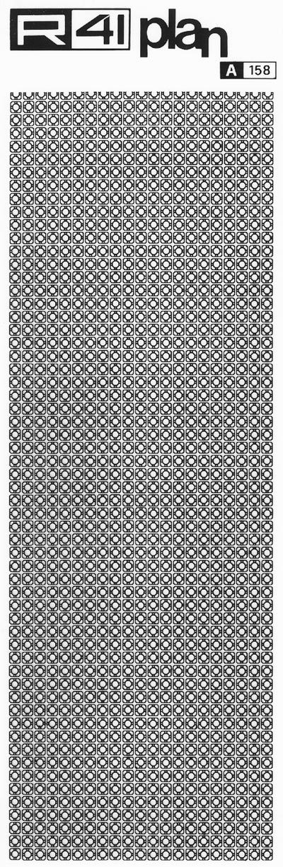 Trame pavimenti 1:100, NERO. Trasferelli-Trasferibili R41 in fogli 9x25cm R41GRP158N - immagine aggiuntiva