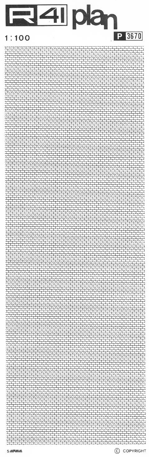 Trame pavimenti 1:100, NERO. Trasferelli-Trasferibili R41 in fogli 9x25cm R41GRP3670N - immagine aggiuntiva