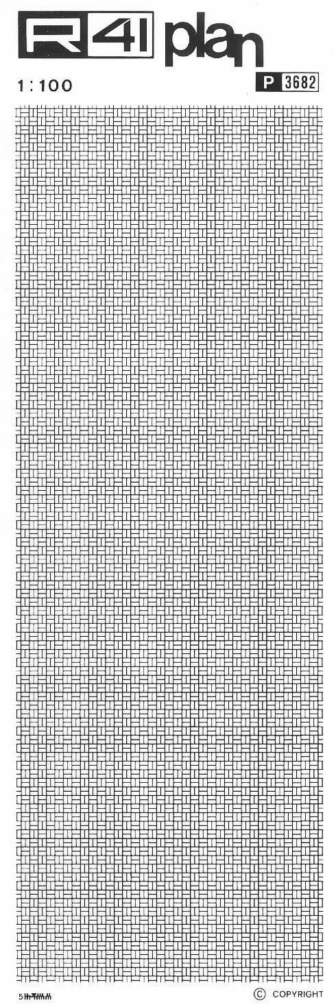 Trame pavimenti 1:100, NERO. Trasferelli-Trasferibili R41 in fogli 9x25cm R41GRP3682N - immagine aggiuntiva