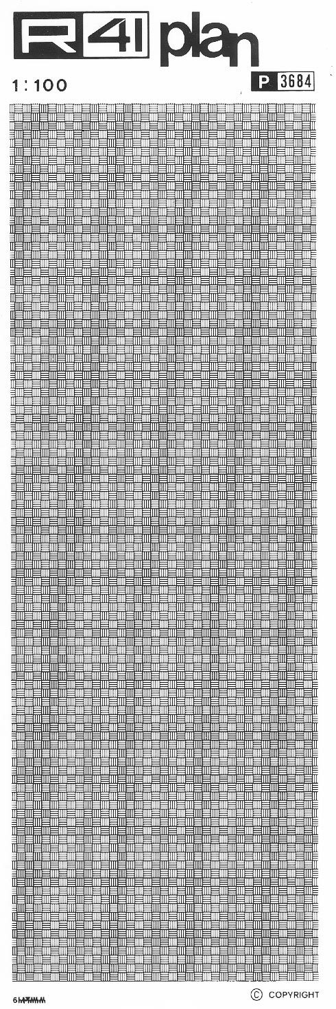 Trame pavimenti 1:100, NERO. Trasferelli-Trasferibili R41 in fogli 9x25cm R41GRP3684N - immagine aggiuntiva