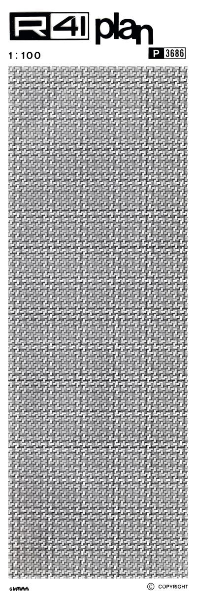 Trame pavimenti 1:100, NERO. Trasferelli-Trasferibili R41 in fogli 9x25cm R41GRP3686N - immagine aggiuntiva
