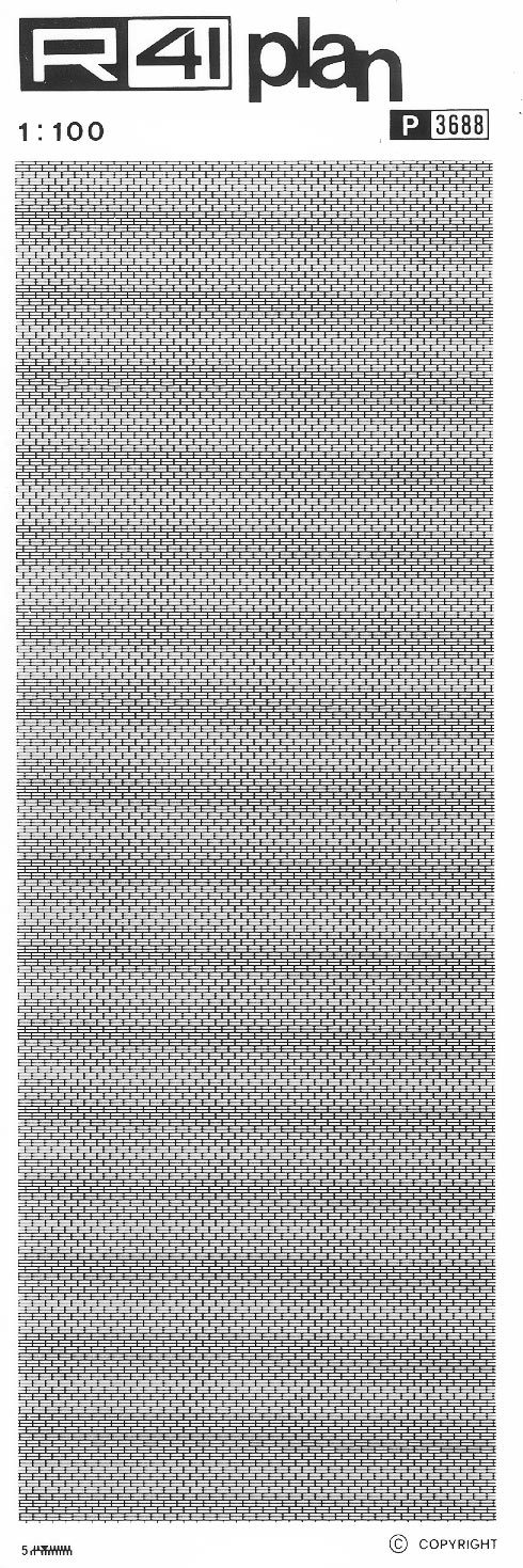 Trame pavimenti 1:100, NERO. Trasferelli-Trasferibili R41 in fogli 9x25cm R41GRP3688N - immagine aggiuntiva