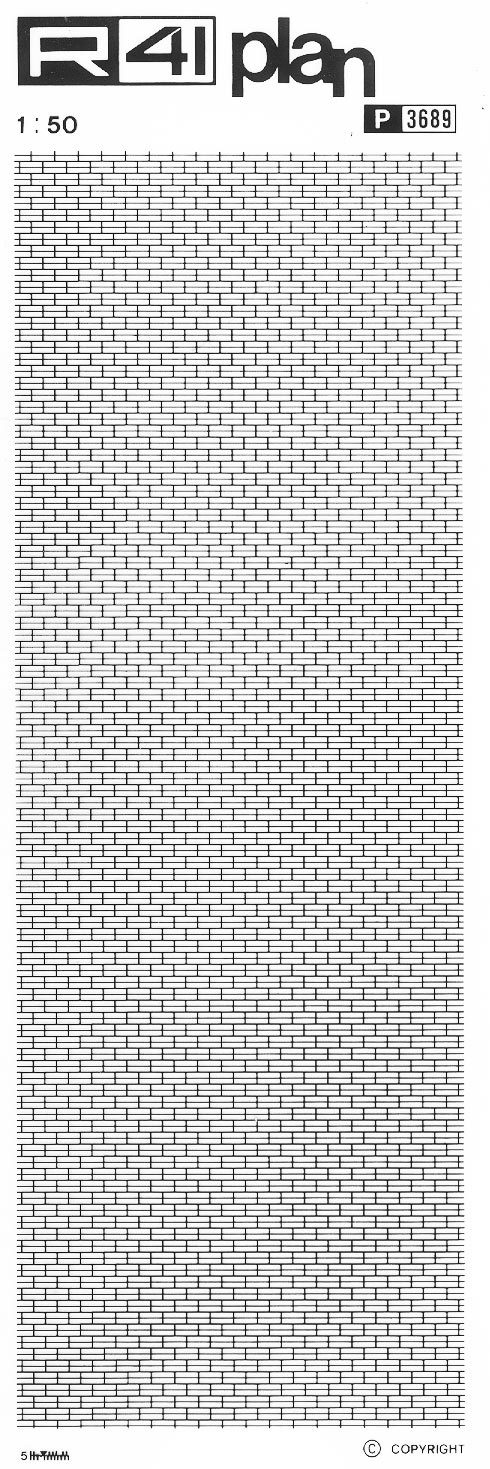 Trame pavimenti 1:50, NERO. Trasferelli-Trasferibili R41 in fogli 9x25cm R41GRP3689N - immagine aggiuntiva