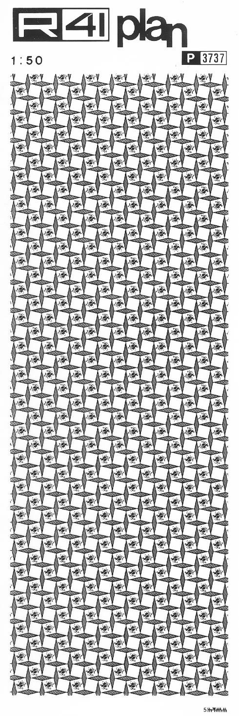 Trame pavimenti 1:50, NERO. Trasferelli-Trasferibili R41 in fogli 9x25cm R41GRP3737N - immagine aggiuntiva