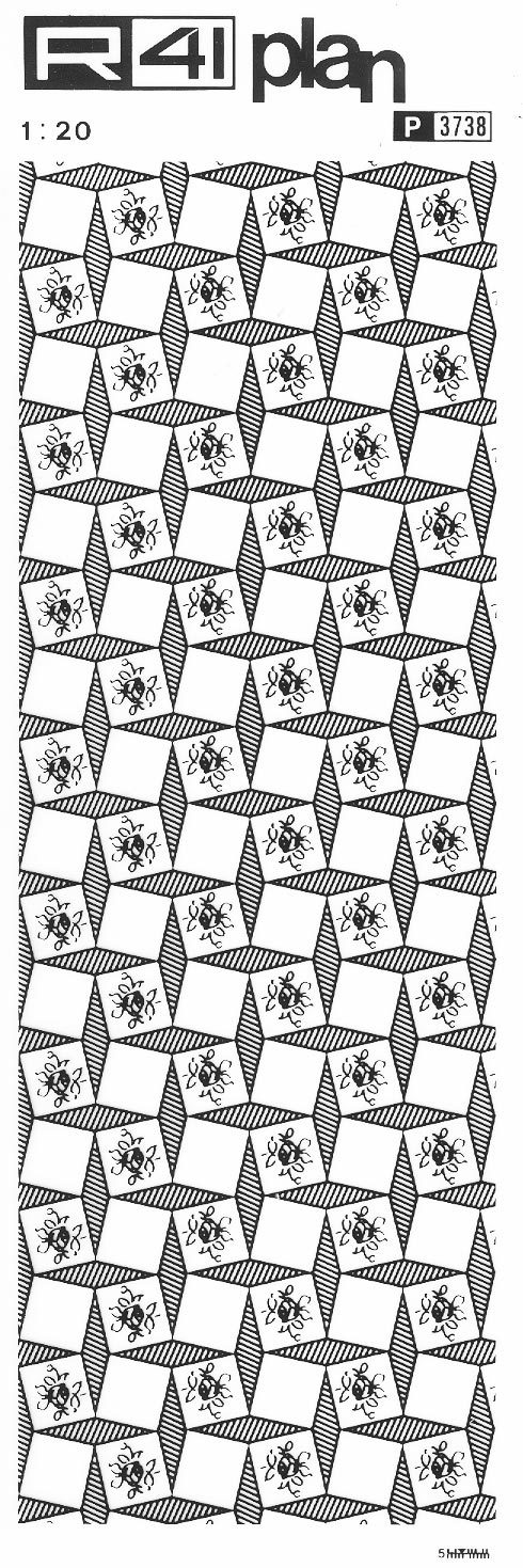 Trame pavimenti 1:20, NERO. Trasferelli-Trasferibili R41 in fogli 9x25cm R41GRP3738N - immagine aggiuntiva