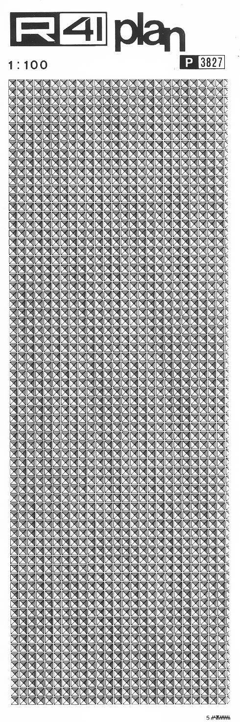 Trame pavimenti 1:100, NERO. Trasferelli-Trasferibili R41 in fogli 9x25cm R41GRP3827N - immagine aggiuntiva