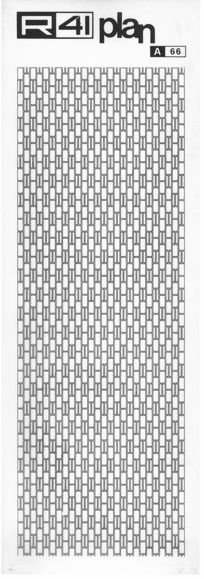 Trame pavimenti 1:50, NERO. Trasferelli-Trasferibili R41 in fogli 9x25cm R41GRP66N - immagine aggiuntiva