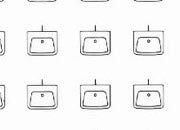 trasferibilir41 Sanitari 1:100, NERO. Trasferelli-Trasferibili R41 in fogli 9x25cm. p. 327 .