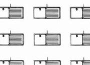 trasferibilir41 Sanitari 1:100, NERO. Trasferelli-Trasferibili R41 in fogli 9x25cm. p. 327 R41GRS1116N.