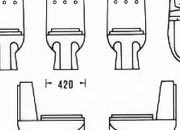 trasferibilir41 Sanitari 1:50, NERO. Trasferelli-Trasferibili R41 in fogli 9x25cm. p. 328 R41GRS1142N.