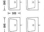 trasferibilir41 Sanitari 1:50, NERO. Trasferelli-Trasferibili R41 in fogli 9x25cm. p. 329 R41GRS371n.