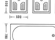 trasferibilir41 Sanitari 1:50, NERO. Trasferelli-Trasferibili R41 in fogli 9x25cm. p. 329 R41GRS372n.