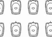 trasferibilir41 Sanitari 1:50, NERO. Trasferelli-Trasferibili R41 in fogli 9x25cm. p. 329 R41GRS375N.