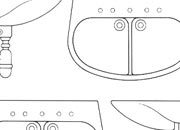 trasferibilir41 Sanitari 1:20, NERO. Trasferelli-Trasferibili R41 in fogli 9x25cm .