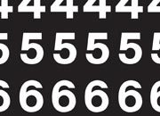 trasferibilir41 13,1mm, BIANCO. Trasferibili R41 in fogli 9x25cm. Numeri  Mercator E R41LNE1480B.