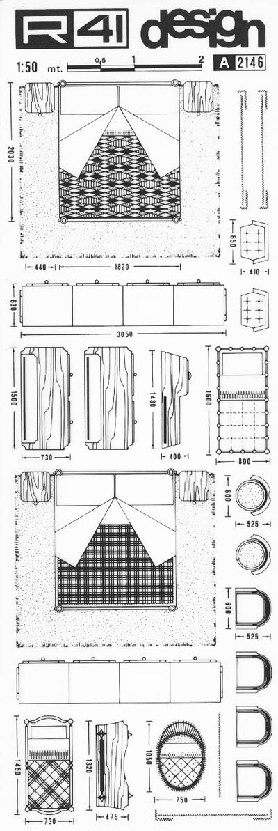 trasferibilir41 Camere, 1:50, NERO. Trasferelli-Trasferibili R41 in fogli 9x25cm. p. 318 .