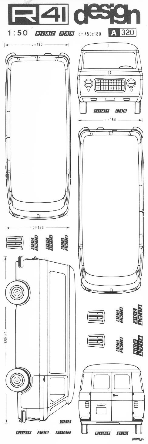 trasferibilir41 Fiat 238, NERO. Trasferelli-Trasferibili R41 in fogli 9x25cm .