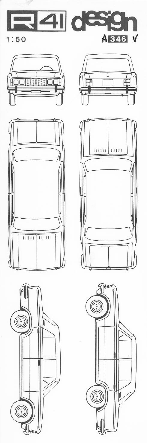 trasferibilir41 Fiat 132, NERO. Trasferelli-Trasferibili R41 in fogli 9x25cm .