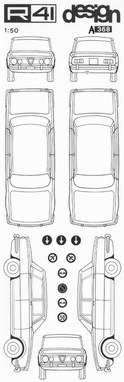 trasferibilir41 Giulietta, NERO. Trasferelli-Trasferibili R41 in fogli 9x25cm. p. 346 .
