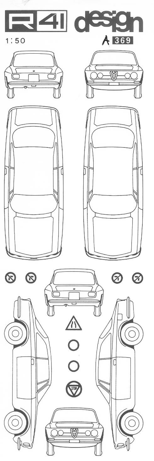 trasferibilir41 AlfaSud, NERO. Trasferelli-Trasferibili R41 in fogli 9x25cm .