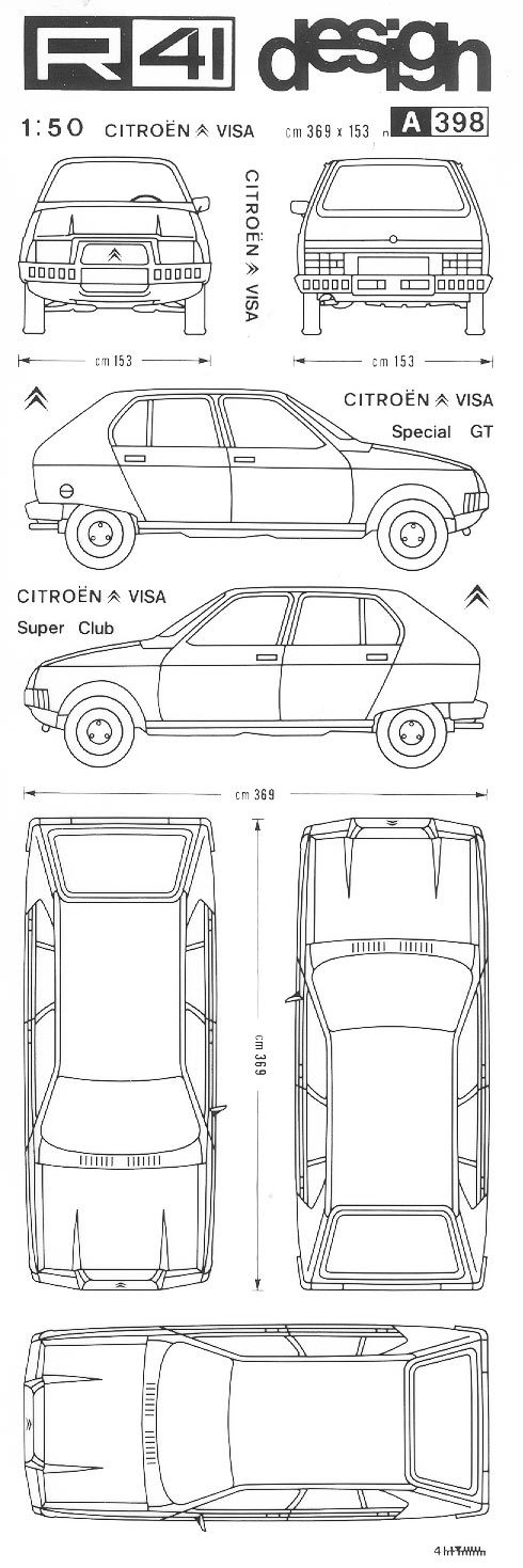 trasferibilir41 Automobili Citroen, 1:50, NERO. Trasferelli-Trasferibili R41 in fogli 9x25cm .