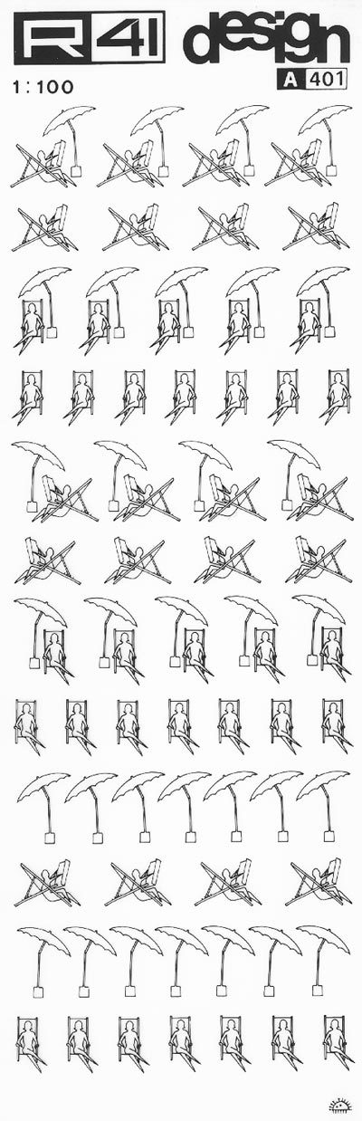 trasferibilir41 Figure umane 1:100, NERO. Trasferelli-Trasferibili R41 in fogli 9x25cm. p. 335 .