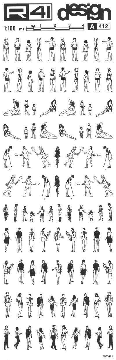 trasferibilir41 Figure umane 1:100, NERO. Trasferelli-Trasferibili R41 in fogli 9x25cm. p. 336 .