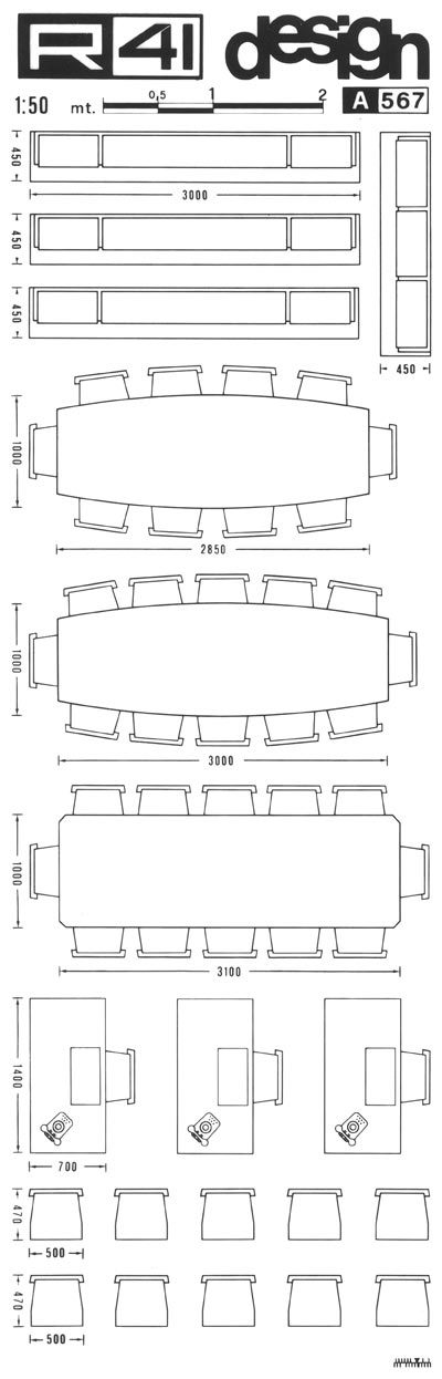 trasferibilir41 Sale Riunioni, 1:50, NERO. Trasferelli-Trasferibili R41 in fogli 9x25cm. p. 318 .