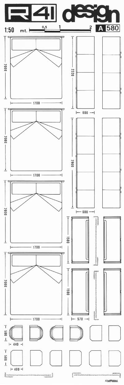trasferibilir41 Camere, 1:50, NERO. Trasferelli-Trasferibili R41 in fogli 9x25cm. p. 318 .