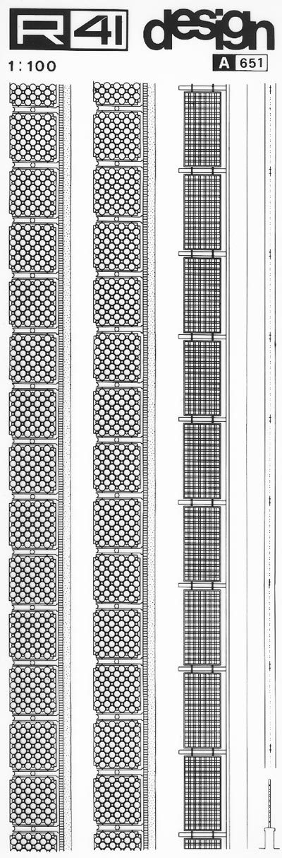 trasferibilir41 Ringhiere 1:100, NERO. Trasferelli-Trasferibili R41 in fogli 9x25cm. p. 343 .