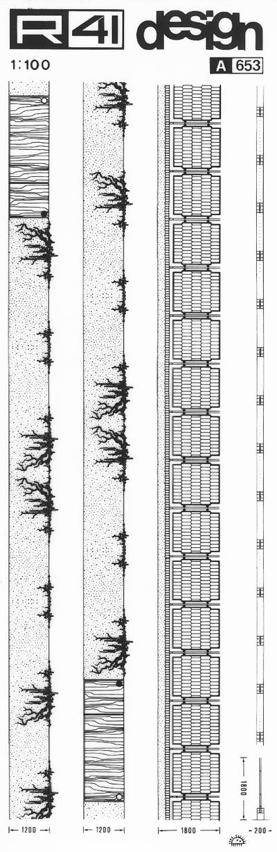 trasferibilir41 Recinzioni 1:100, NERO. Trasferelli-Trasferibili R41 in fogli 9x25cm. p. 343 .