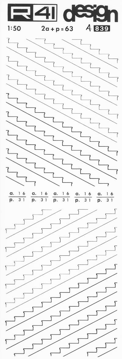 trasferibilir41 Scale in sezione, NERO. Trasferelli-Trasferibili R41 in fogli 9x25cm. p. 312 .